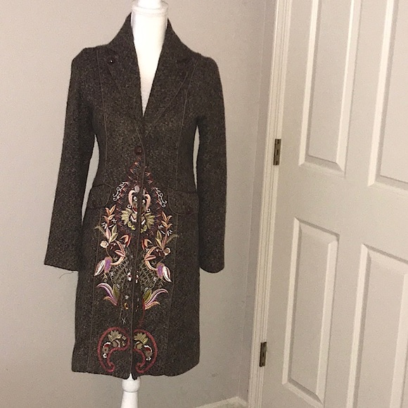 NWOT Marc Jacobs Tweed Embroidered coat - Picture 5 of 8